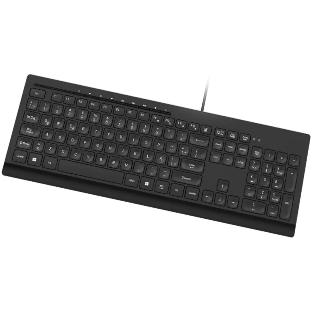 Teclado Alámbrico KlipX KKM-252S, Español USB 2.0 Teclas Multimedia Color negro