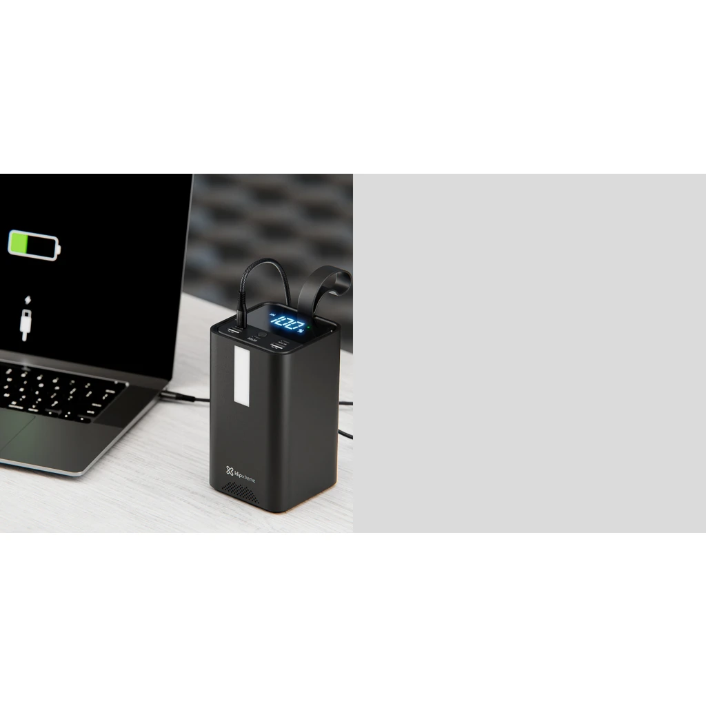 Imagen 5 de Klip Xtreme - Power bank - 24 pin USB-C - 2 x 4 pin USB Type A / 3 x 24 pin USB-C - Lithium polymer - Para Universal - 100W 50.000mAh