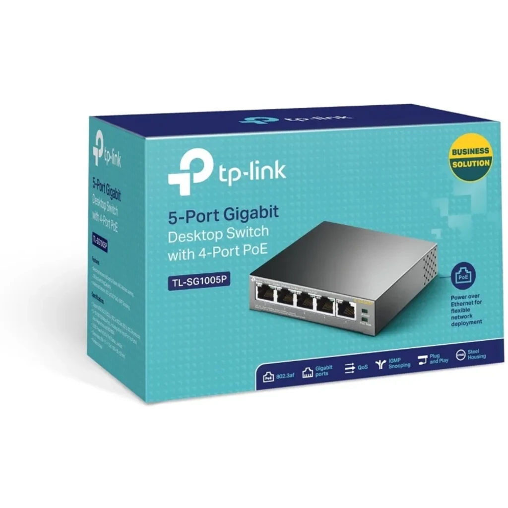 TL-SG1005P. Switch PoeTp-Link. Gigabit. 4 puertos Poe.