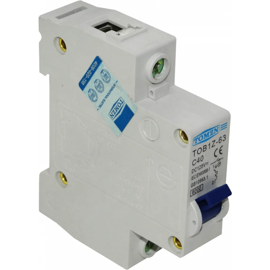 Imagen 1 de TOMZN 40A 125VDC Continua Interruptor Automatico Termomagnetico C40
