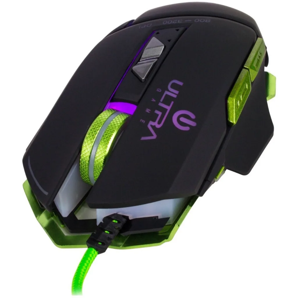Imagen 1 de Mouse Gamer Alámbrico Ultra X16, Óptico 3200DPI Retroiluminado USB Negro