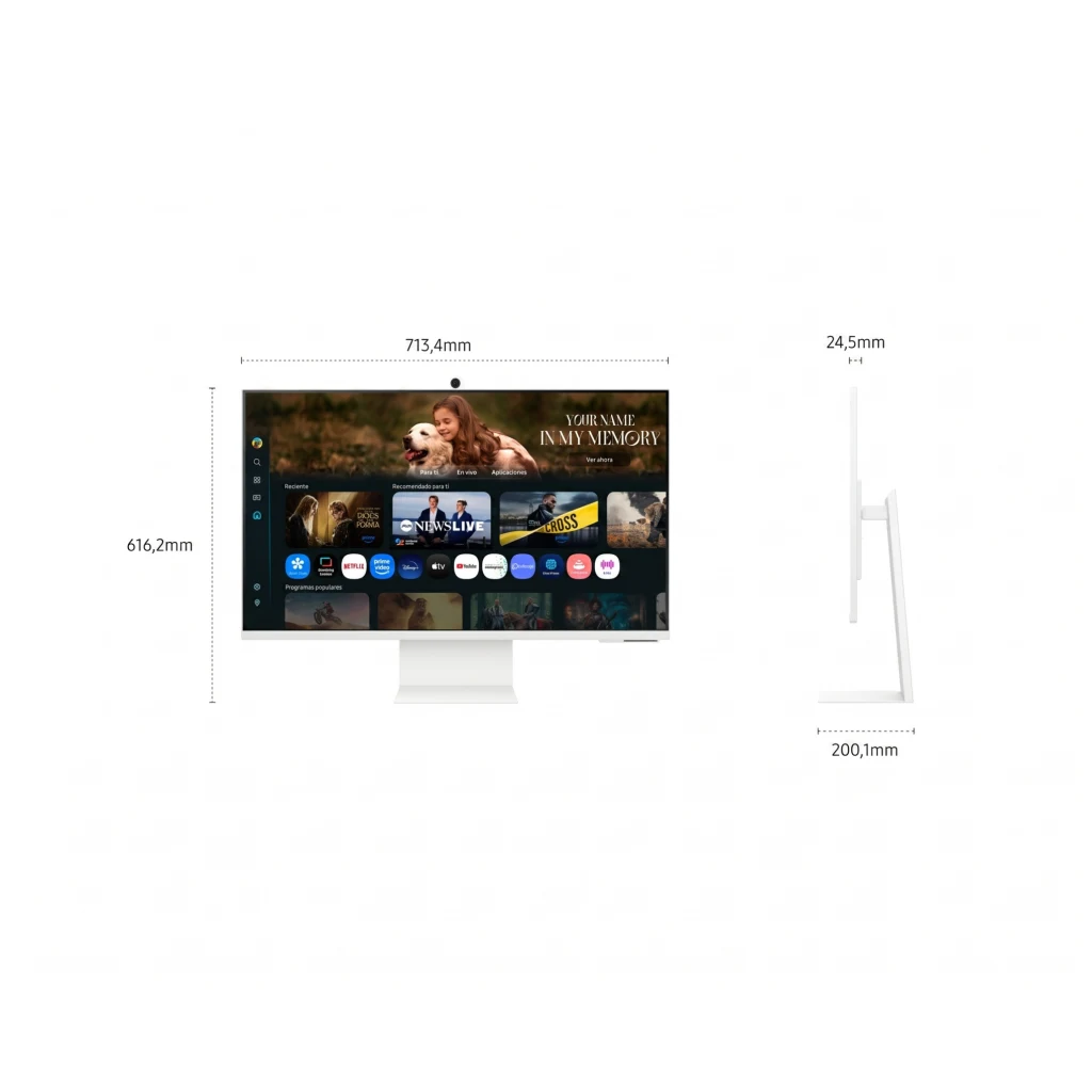 Imagen 6 de Monitor Samsung M8 M80F 32" Smart TV 4K 3840*2160 VA HDMI USB USB-C 60Hz 4ms