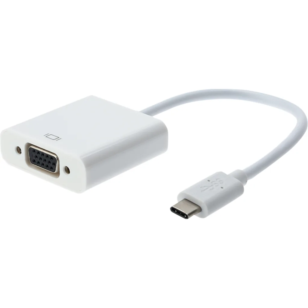 USB-C-M USB3.0/3.1 VGA-H Adaptador Cable 10cm solo-PC