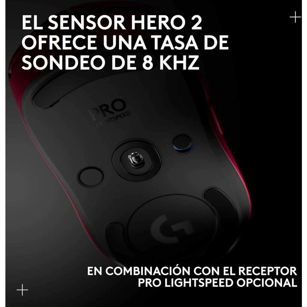 Imagen 12 de Mouse Gamer Logitech Pro 2 LIGHTSPEED Inalámbrico Sensor HERO 2 Rosa