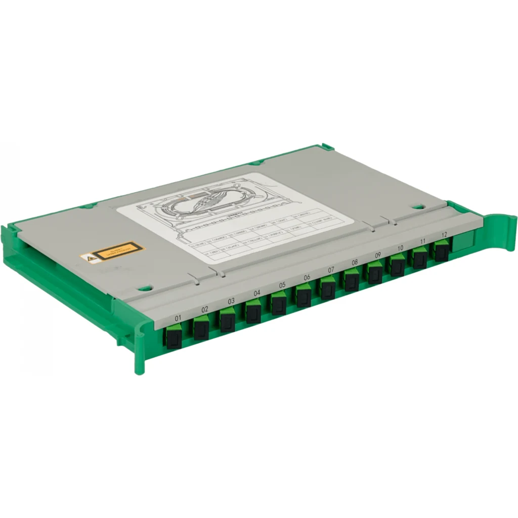 Bandeja 12-SC/APC para Cabecera tipo ODF incluye pigtails-SM y coplas