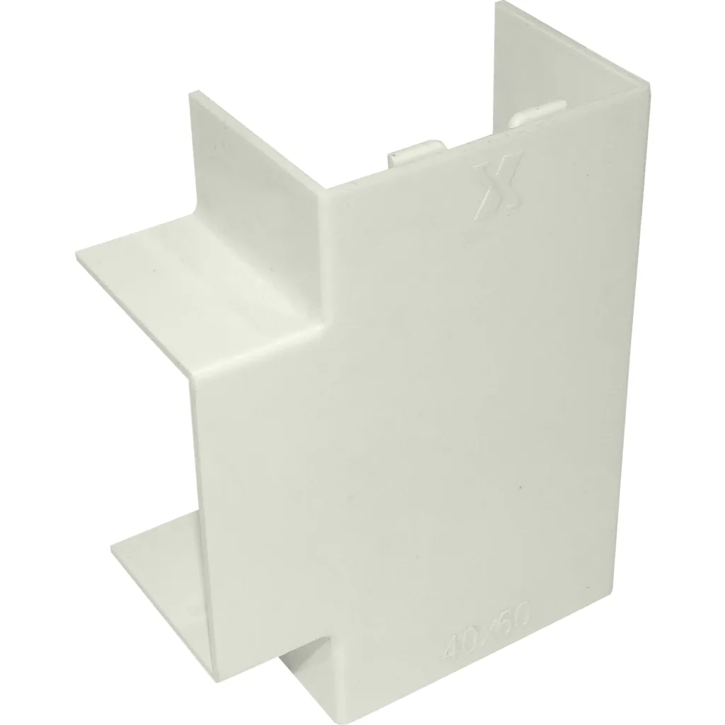 Imagen 4 de LINKCHIP 60x40mm Derivacion T Blanca Tee CCA-6040-TE. p/Canaleta QN6W.