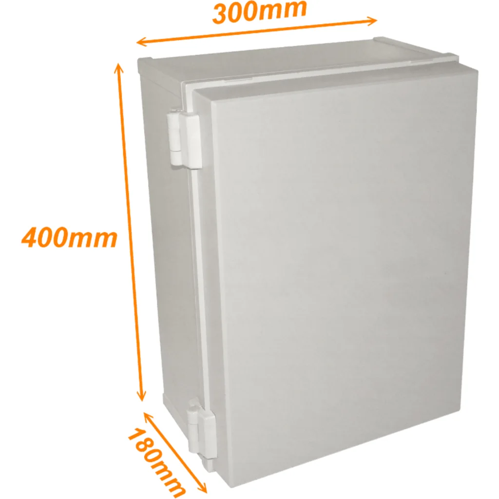 Imagen 3 de TIBOX 400x300x180mm Tablero Estanco Gris Plastico IP66 RoHS c/Placa