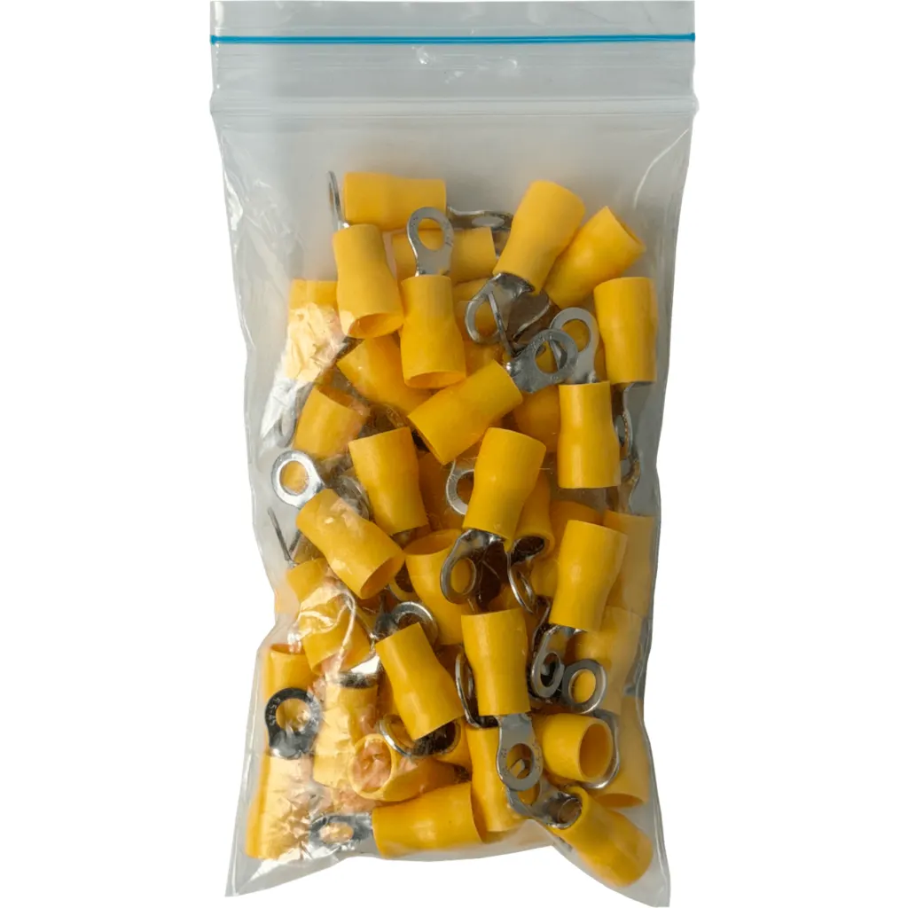 RV5.4-4 Ojo-4,3mm 4-6mm2-Cable 50-unids. Conector Amarillo Aislado PVC