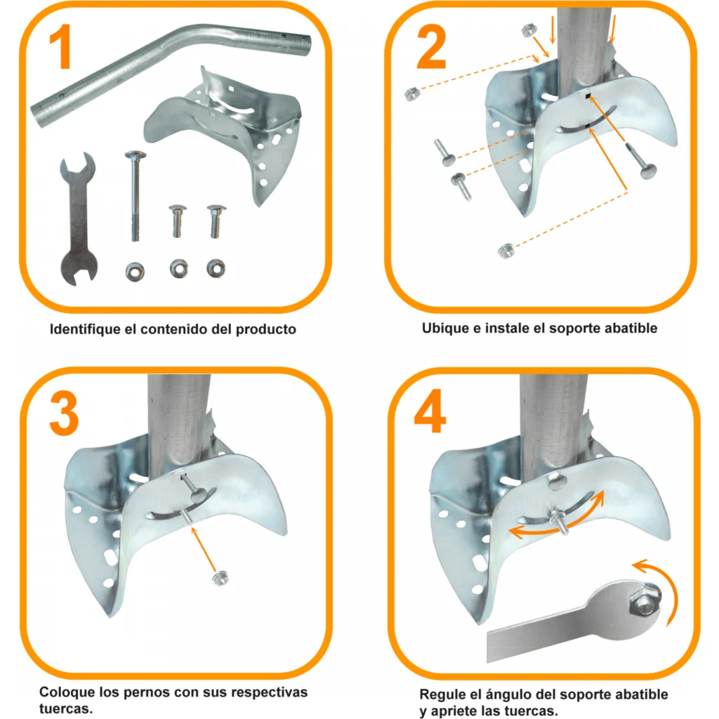 Imagen 1 de SOPORTE 90 CM PARA MURO EXTERIOR ABATIBLE
