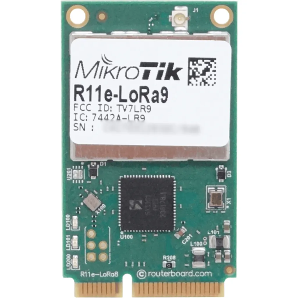 Imagen 1 de MIKROTIK 902-928MHz LoRaWAN LBT Semtech-SX1301 1-u.FL 23dBm miniPCIe