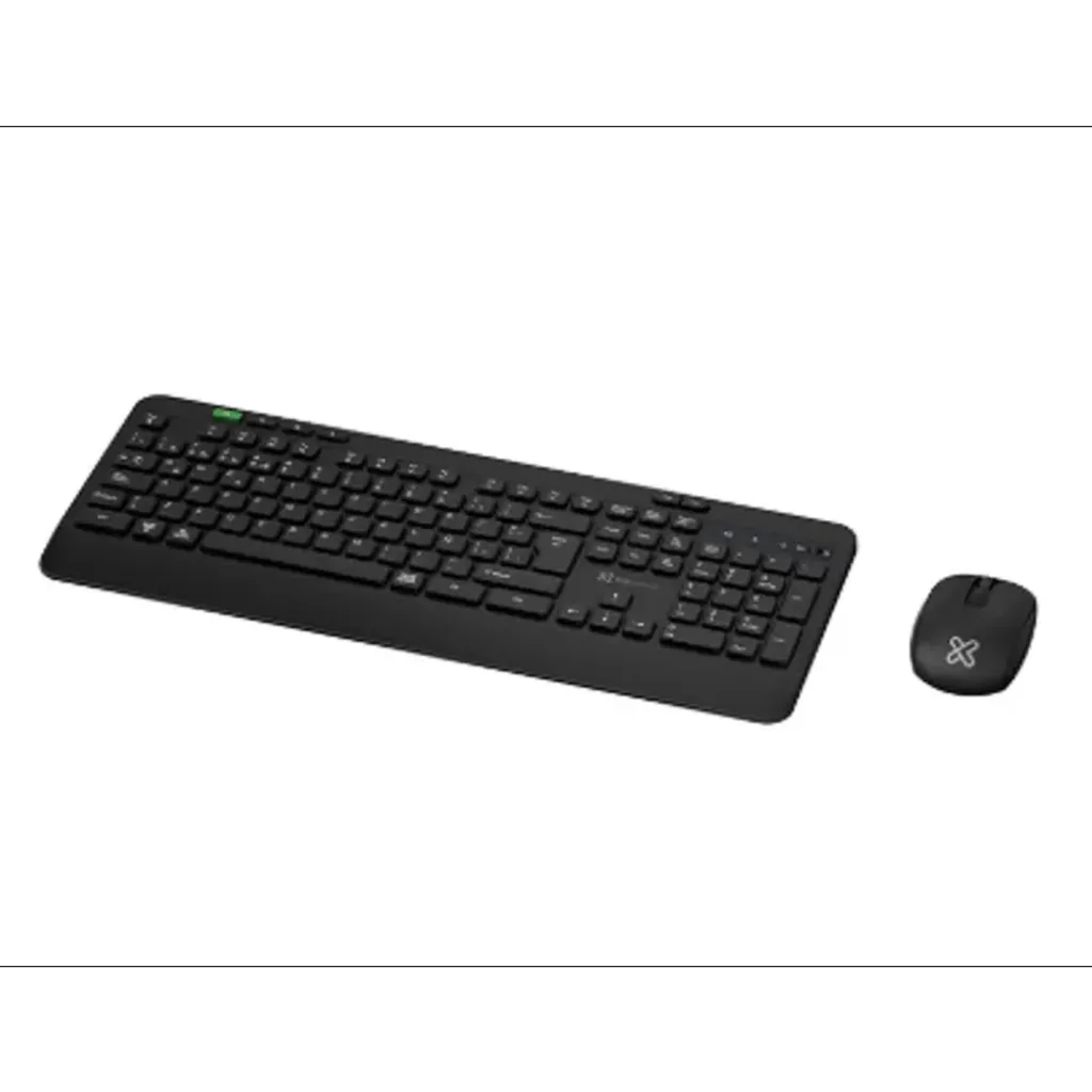 Klip Xtreme - Keyboard and mouse set - Spanish (Latin American) - Wireless - 2.4 GHz / Bluetooth - Black