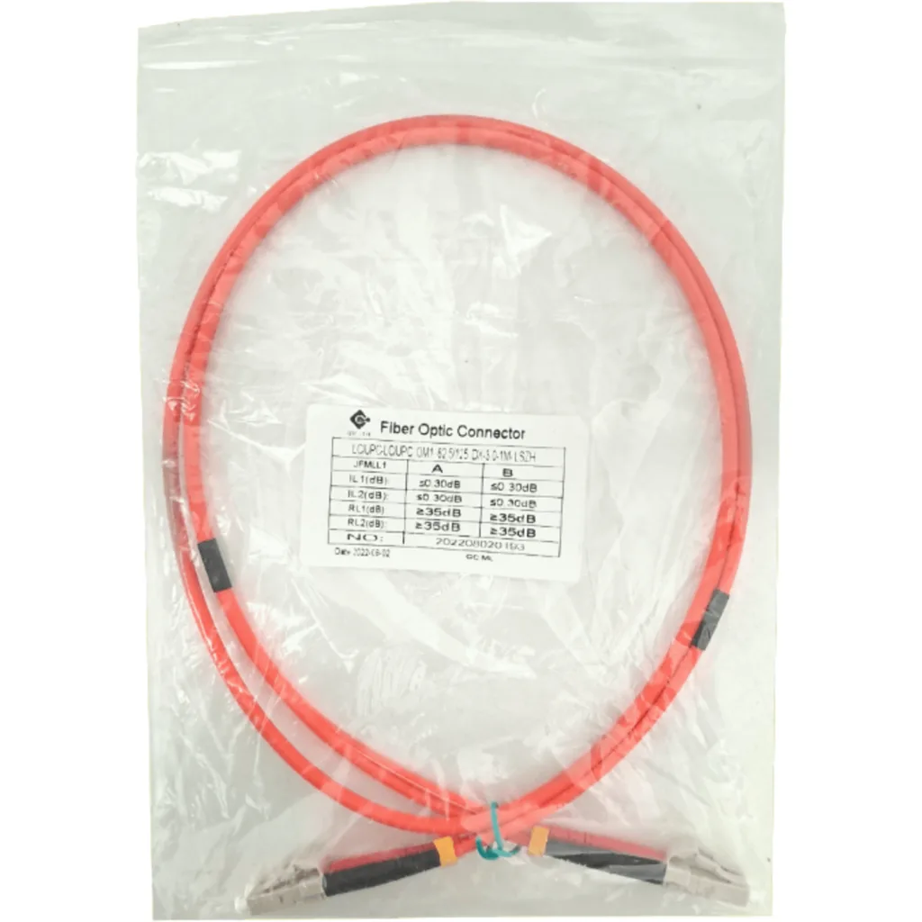 1mt  LC-LC OM1 MultiModo MM Duplex Jumper Fibra 62.5/125um 3mm
