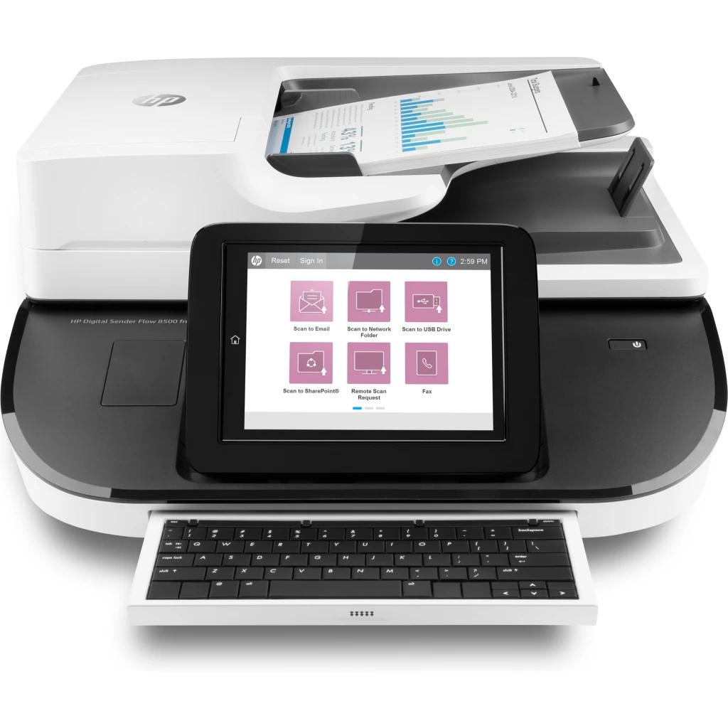 Imagen 1 de Escáner de Escritorio HP Sender Flow 8500 FN2 ADF 600 dpi LCD Duplex USB