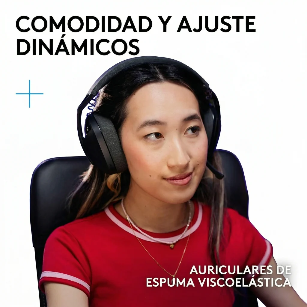 Imagen 7 de Audífonos Gamer Logitech G321 BT 5.2 USB-C/USB-A Negro 