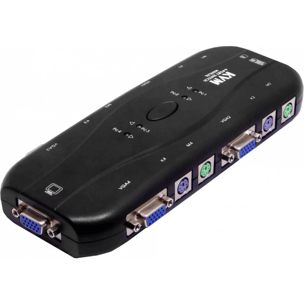 Imagen 2 de KVM 4-PS2-VGA requiere-Cables no-inc-Fuente-Poder/5-9VDC/100mA
