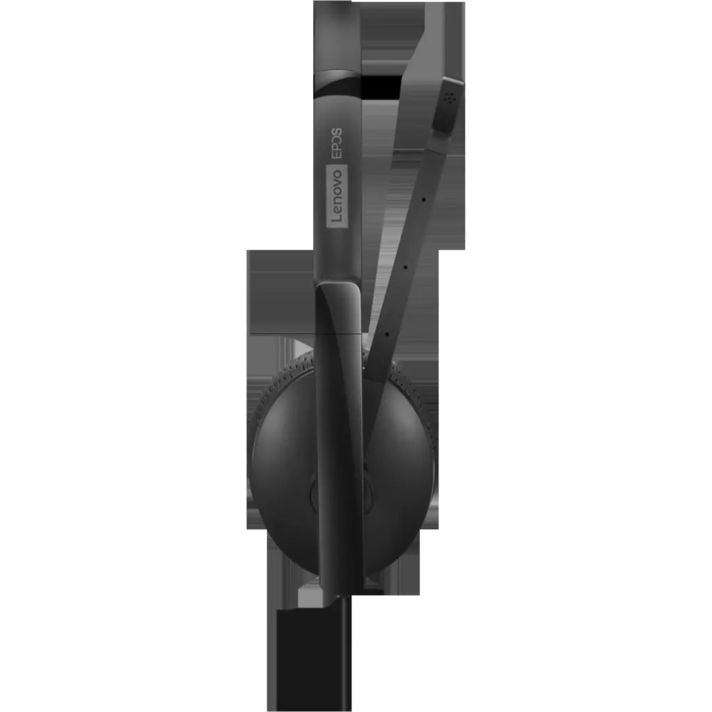 Imagen 2 de Audífonos Alámbricos OverEar Lenovo Wired VoIP, USB-C/USB-A Ms Teams, Negros