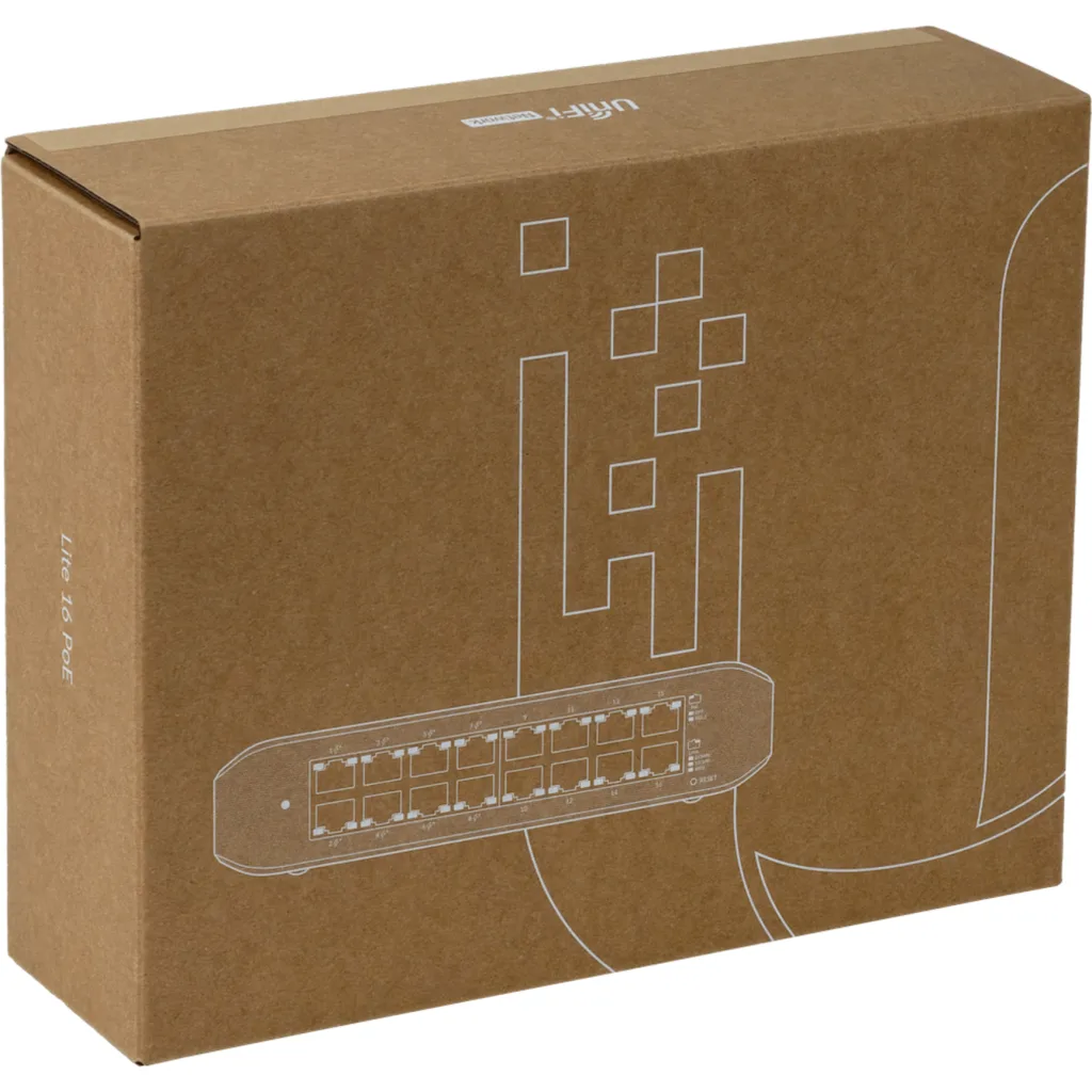 Imagen 1 de Switch PoE Ubiquiti USW-LITE-16-POE, 16x1000, 8xPoE+48af/52at, 45W Total, UniFi