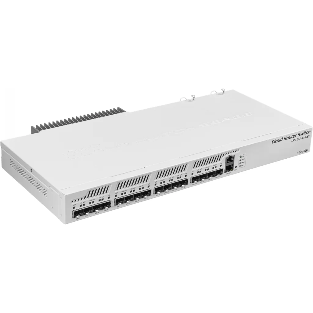 Imagen 4 de Switch Mikrotik CRS317-1G-16S+RM 16 SFP+, 1 Gigabit LAN Dual PSU 1U Enfr. Pasivo