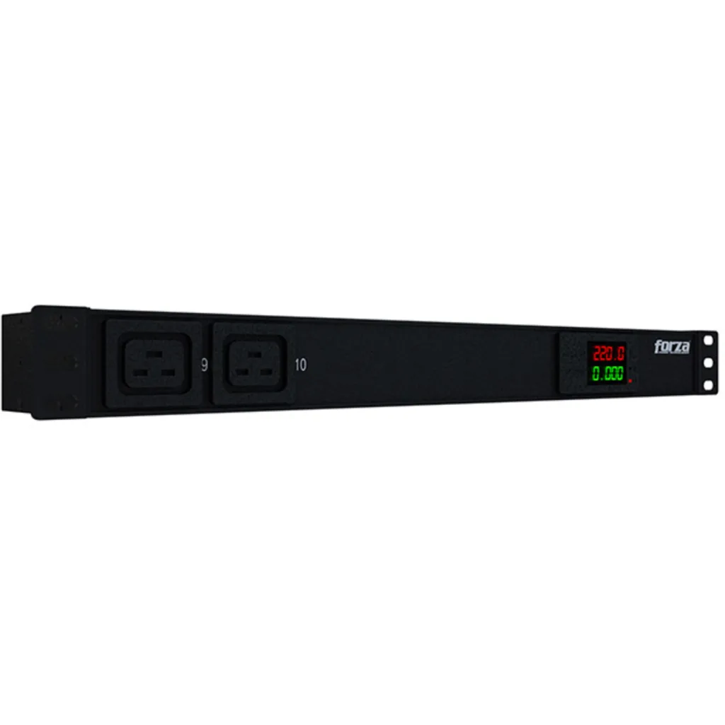 Imagen 2 de Forza - Power distribution unit - Rack-mountable - AC 200/240 V - 10 Tomas de Corriente - 8-C13 2-C19 1U SPD Metered