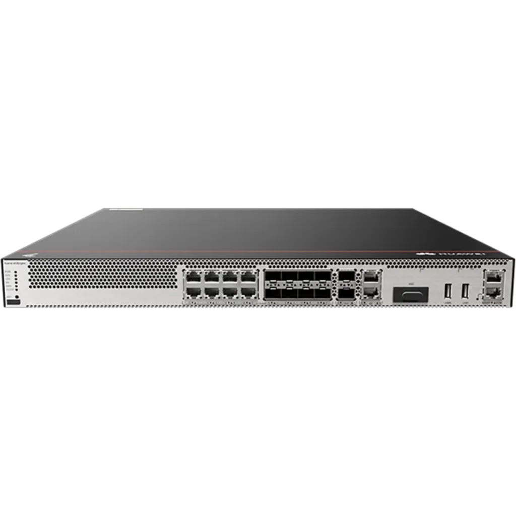 Imagen 0 de USG6000E-S13-AC. Firewall Huawei con (2 GE RJ45 + 8 GE COMBO + 2 10 GE SFP+, 1 alimentación de CA, incluye SSL VPN para 100 usuarios)