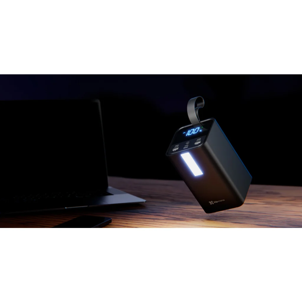 Imagen 6 de Klip Xtreme - Power bank - 24 pin USB-C - 2 x 4 pin USB Type A / 3 x 24 pin USB-C - Lithium polymer - Para Universal - 100W 50.000mAh