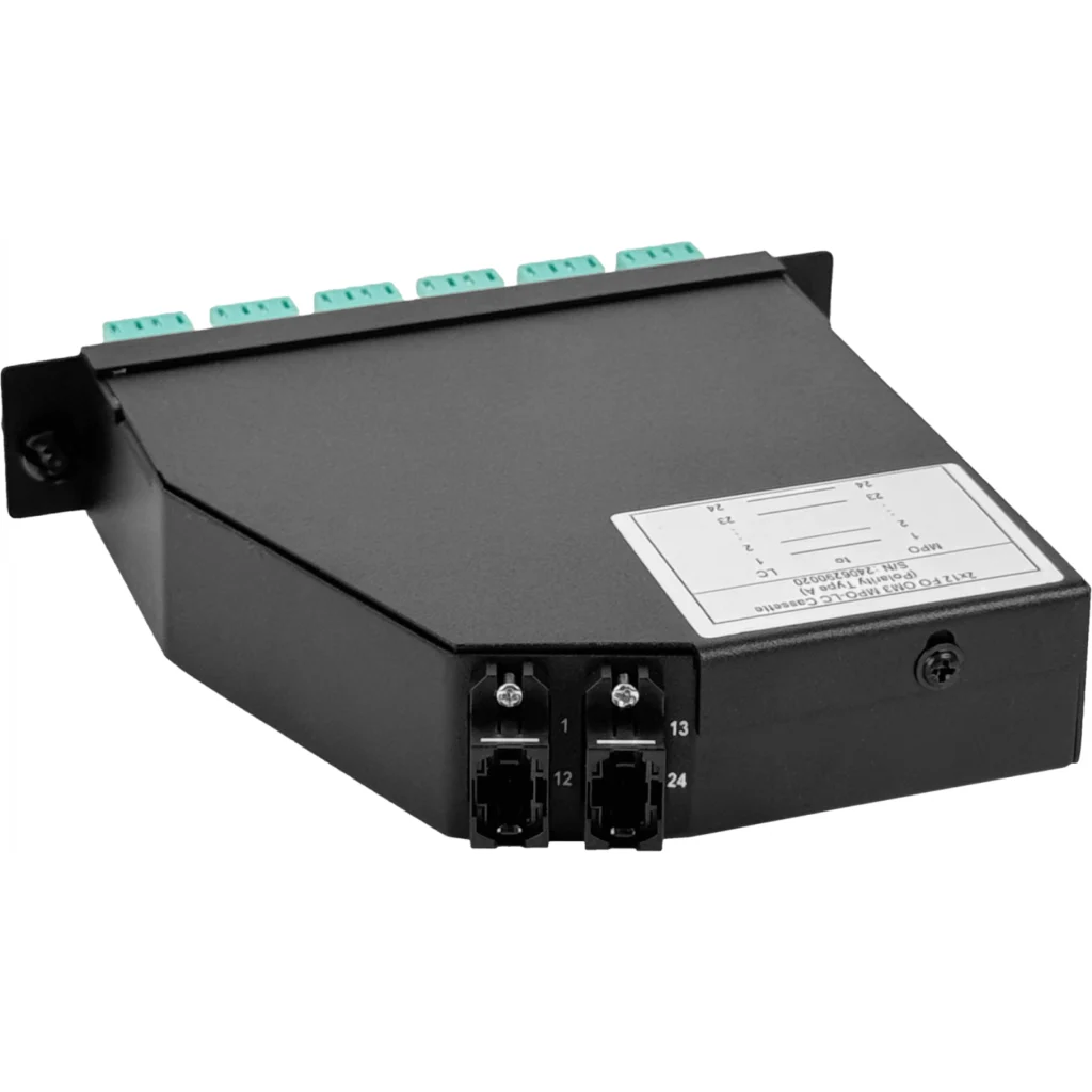 Imagen 6 de OM3 24-LC 2-MPO/M Cassette para/1U-3P 130mm Fibra Pre-conectorizada