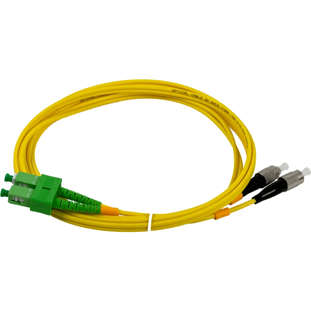 Imagen 2 de 2mt SC/APC-FC/UPC MonoModo SM Duplex Jumper Cable Fibra 9/125um 3mm