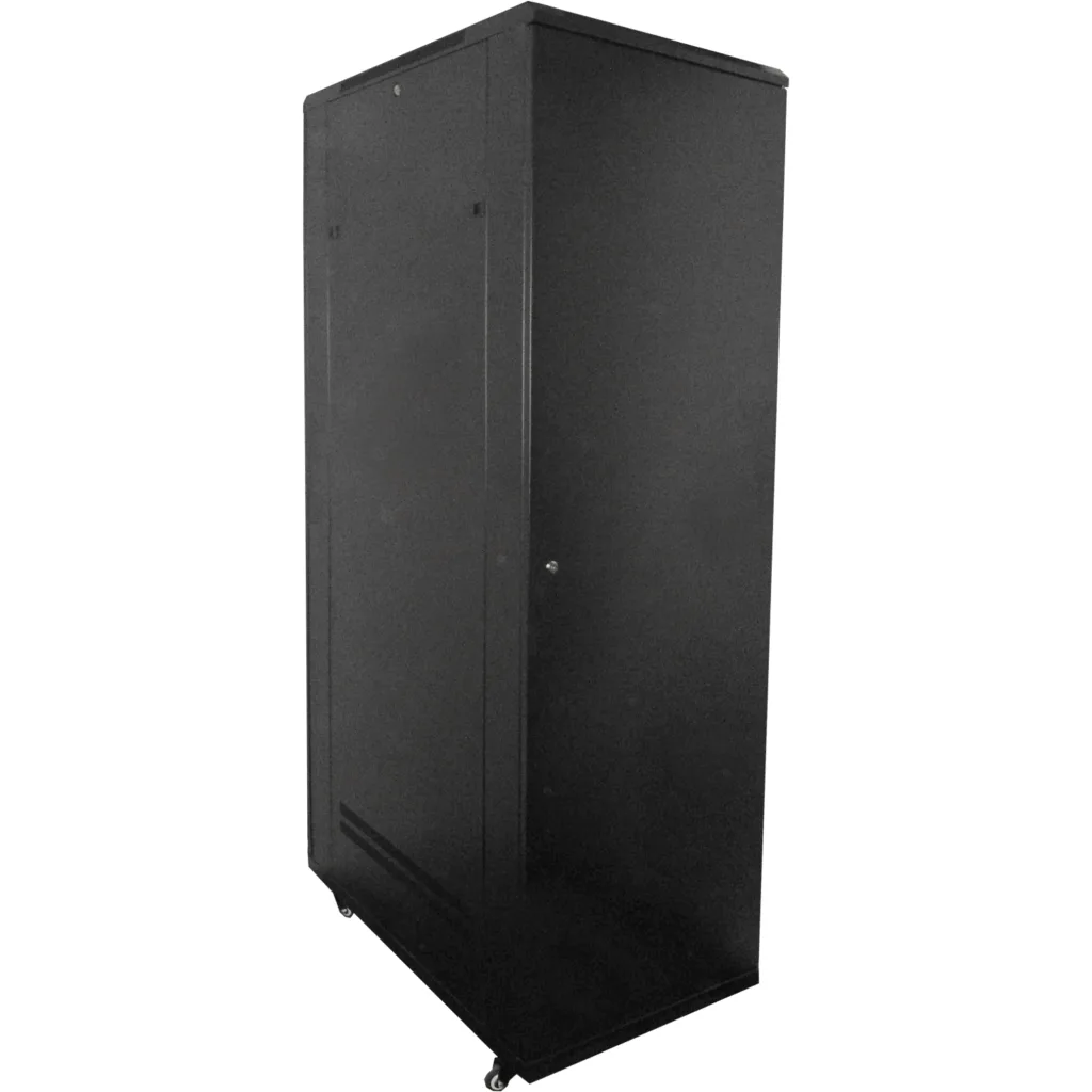 Rack con Puerta de Vidrio Color Negro 42U 1000mm 100CM-FONDO C/TURB-BAND