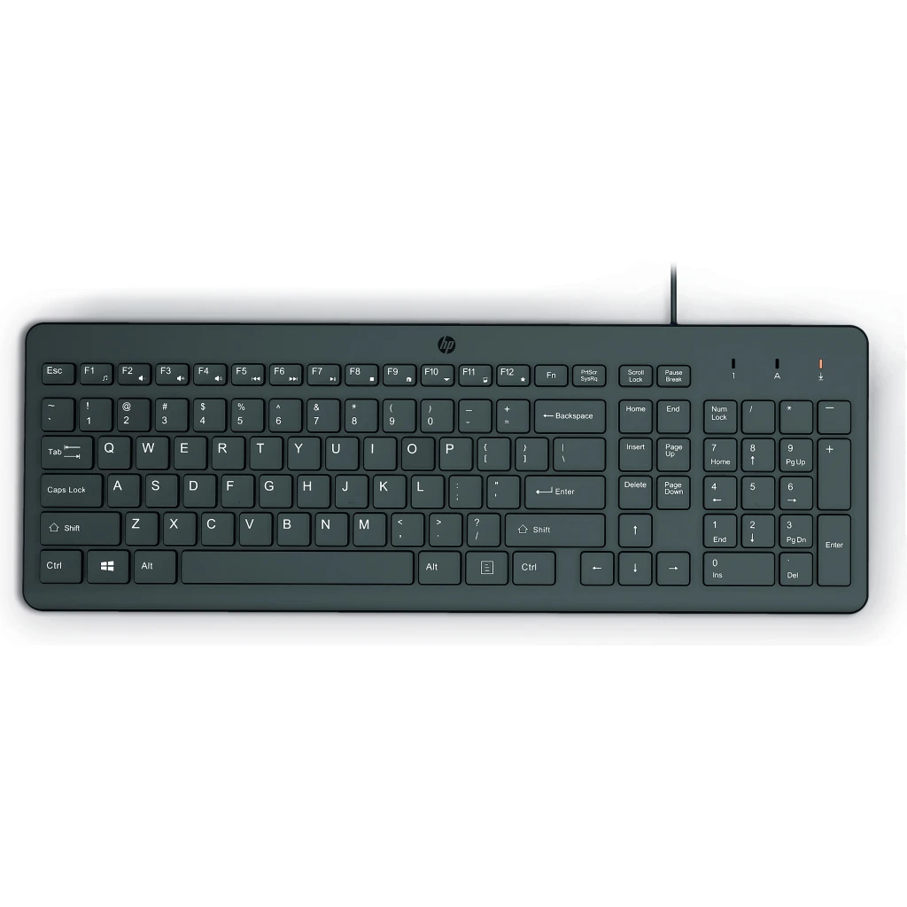 Teclado Alámbrico HP 150, Cable USB Tipo-A 1mt Color Negro