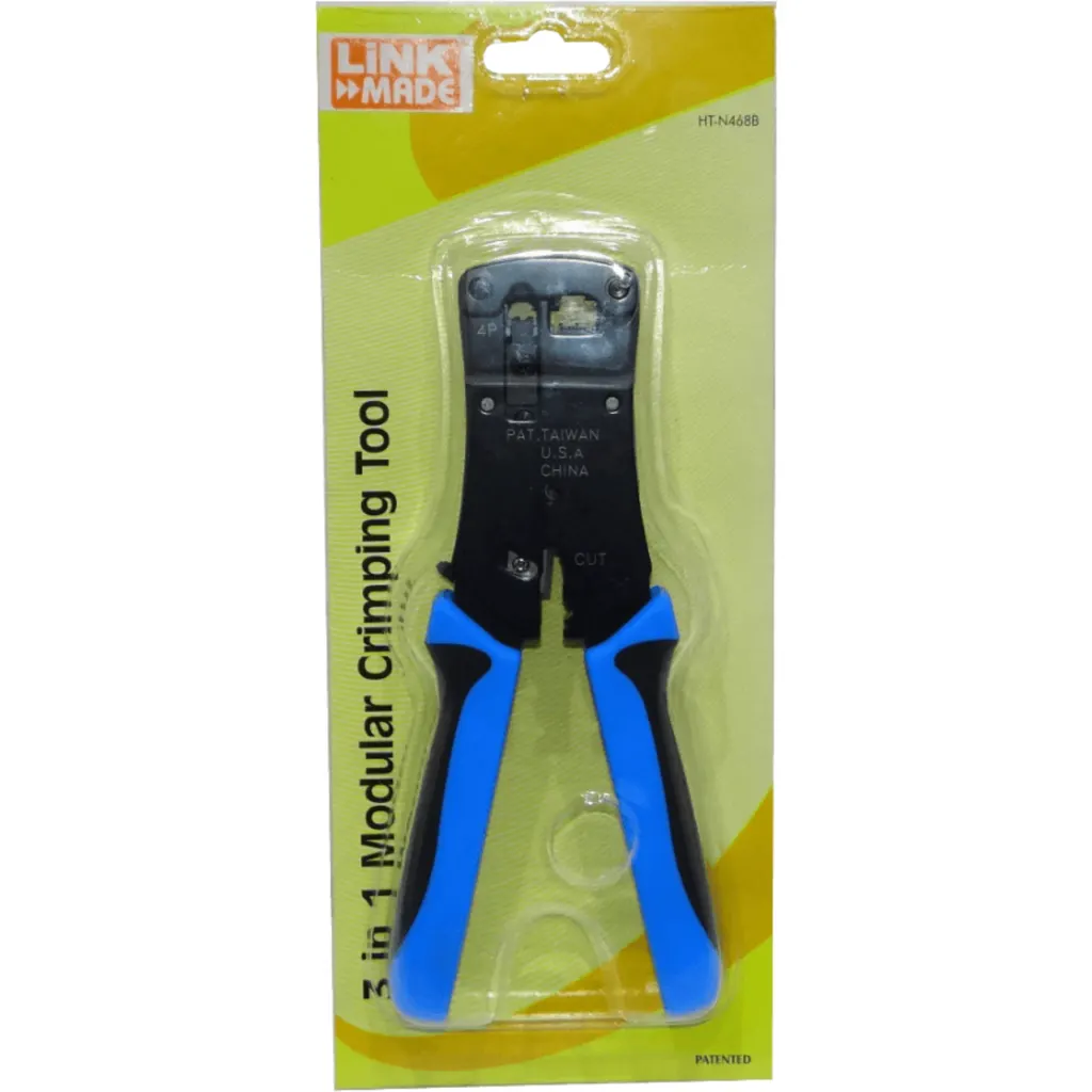 LINKMADE CRIMPEADORA RJ45-RJ12-RJ11 PIVOTE-VERTICAL HERRAMIENTA