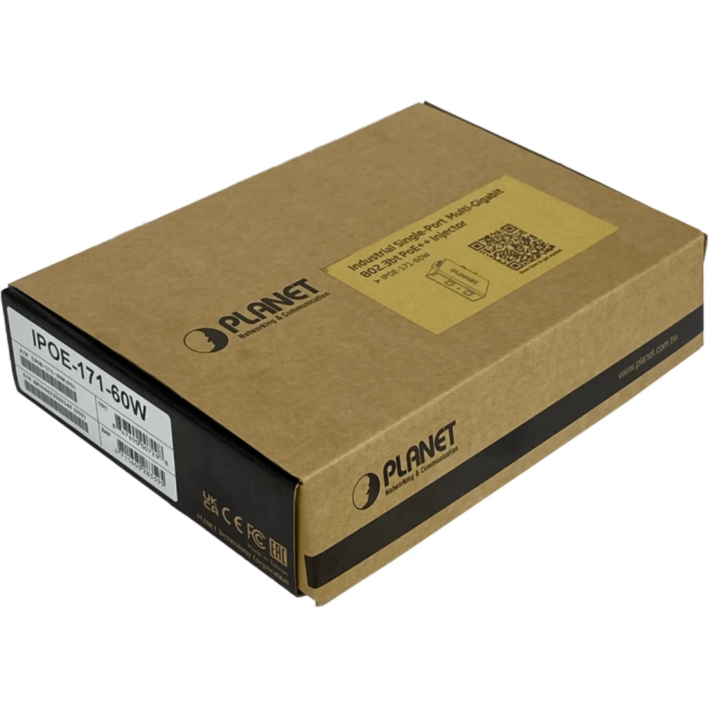 Imagen 3 de PLANET Inyector Riel-Din PoE+ 802.3at 60W 2-RJ45 Gigabit req/48-56VDC