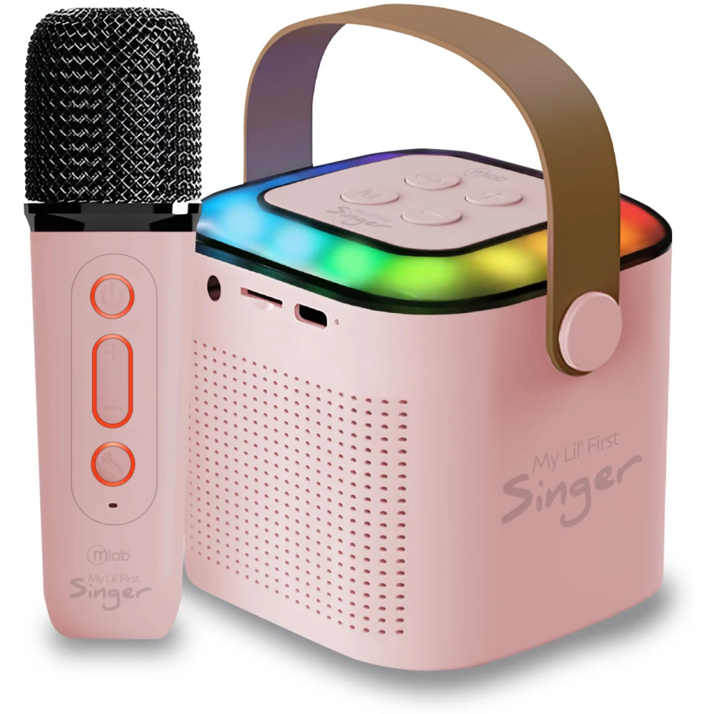 MLAB KARAOKE MY LIL FIRST SINGER CON LUZ RGB 1 MICROFONO INALAMBRICO PINK
