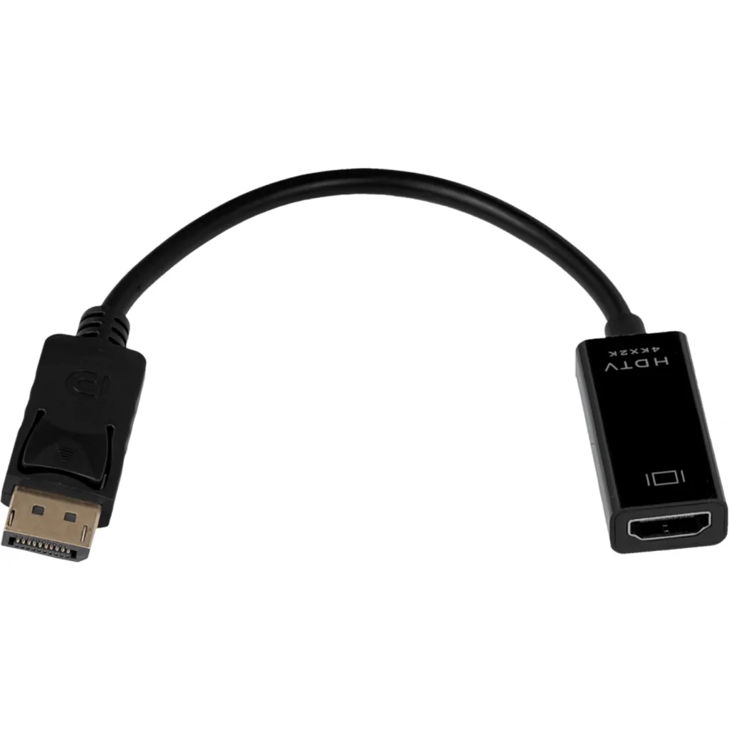 Imagen 1 de 4K HDMI-H a DisplayPort-M Negro Cable-15cm Adaptador Video