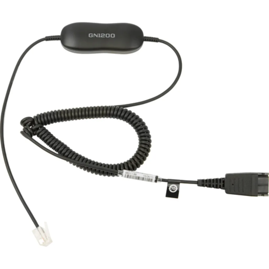 Cable para auriculares Jabra Smart Cort, Desconexión rápida a RJ-10, 2m, Jabra
