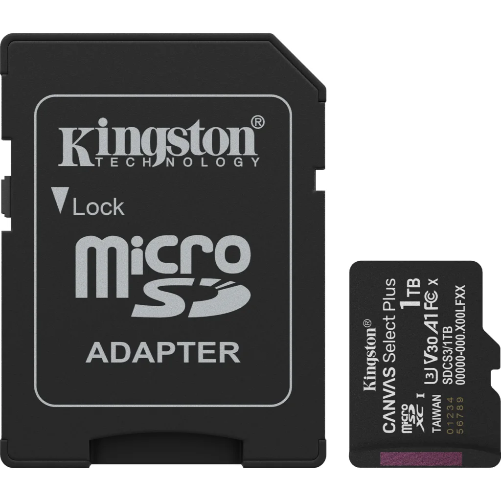 Memoria microSDXC 1TB Kingston Canvas Select Plus Clase 10 UHS-I Lec150MB/s