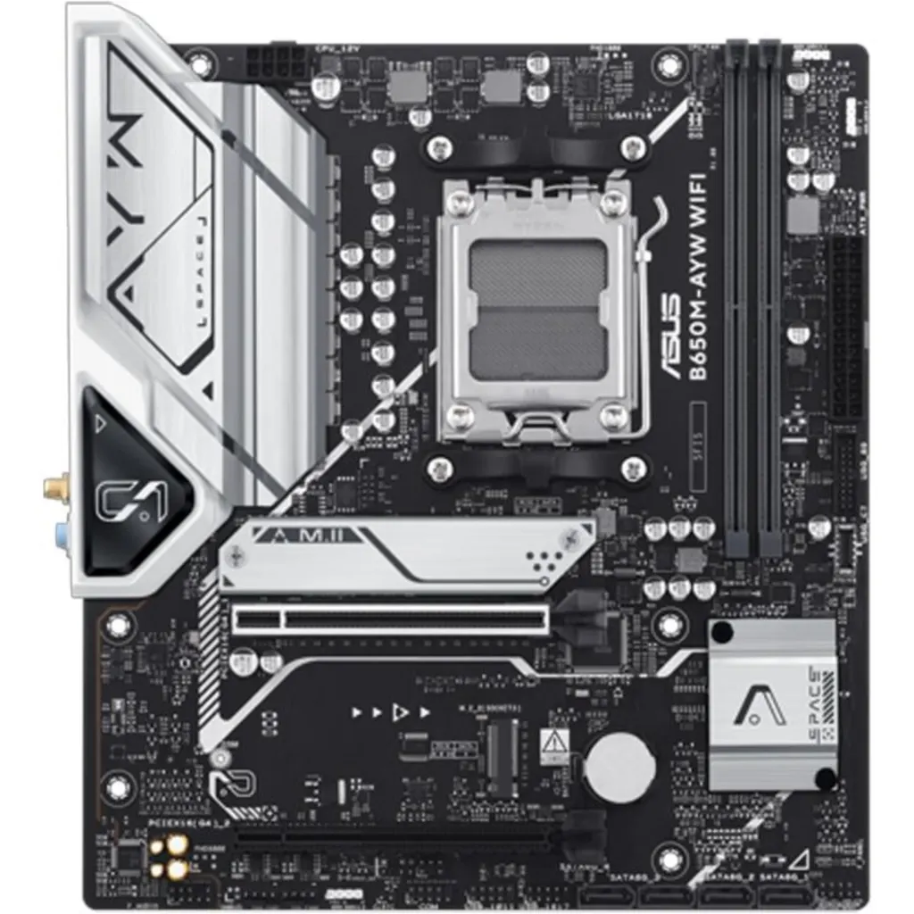 Imagen 1 de Tarjeta Madre Asus B650M-AYW AMD AM5 2*DDR5 2*M.2 WiFi6 LAN Bt5.3 HDMI USB