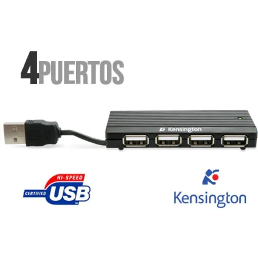 Mini Hub 4 Puertos USB 2,0 Kensington (Reacondicionado)