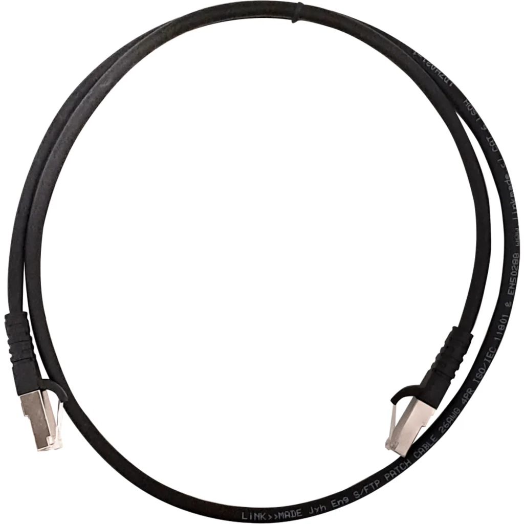 LINKMADE S/FTP CAT6 1mt NEGRO LSZH CABLE PATCH INYECTADO MULTIFILAR