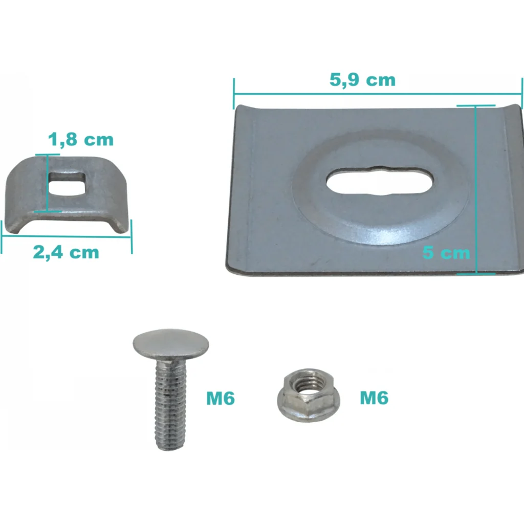 Imagen 1 de LINKCHIP Placa Tornillo Calce Tuerca p/Escalerilla Canasto Malla Hilo