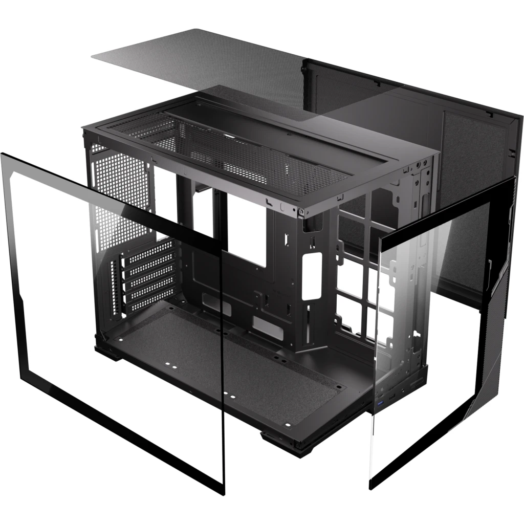 Imagen 5 de Gabinete Gamer ZERO Vidrio Templado | Micro ATX / ITX | Soporte 6 Ventiladores + Controladora | USB 3.0 x2 + Audio | Flujo de Aire 10