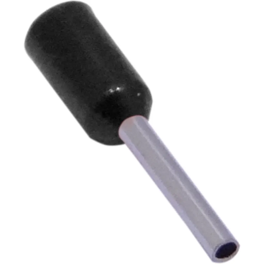 Negro 0,5mm2 8/14mm 100-unid AWG22 Ferrules Terminal Aislado Crimpeabl