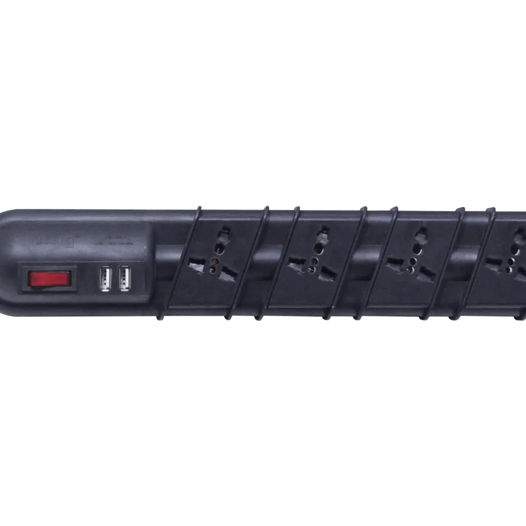 Imagen 2 de RITTIG Negro 4-Mult 2-USB5V Alarg 3mts 10A-250V 2200W Piloto-Interrupt
