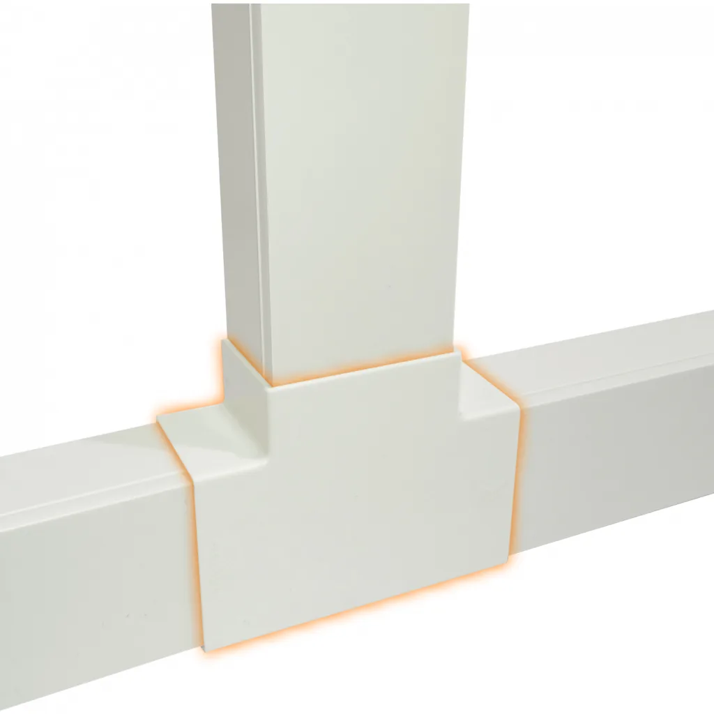 LINKCHIP 60x40mm Derivacion T Blanca Tee CCA-6040-TE. p/Canaleta QN6W.
