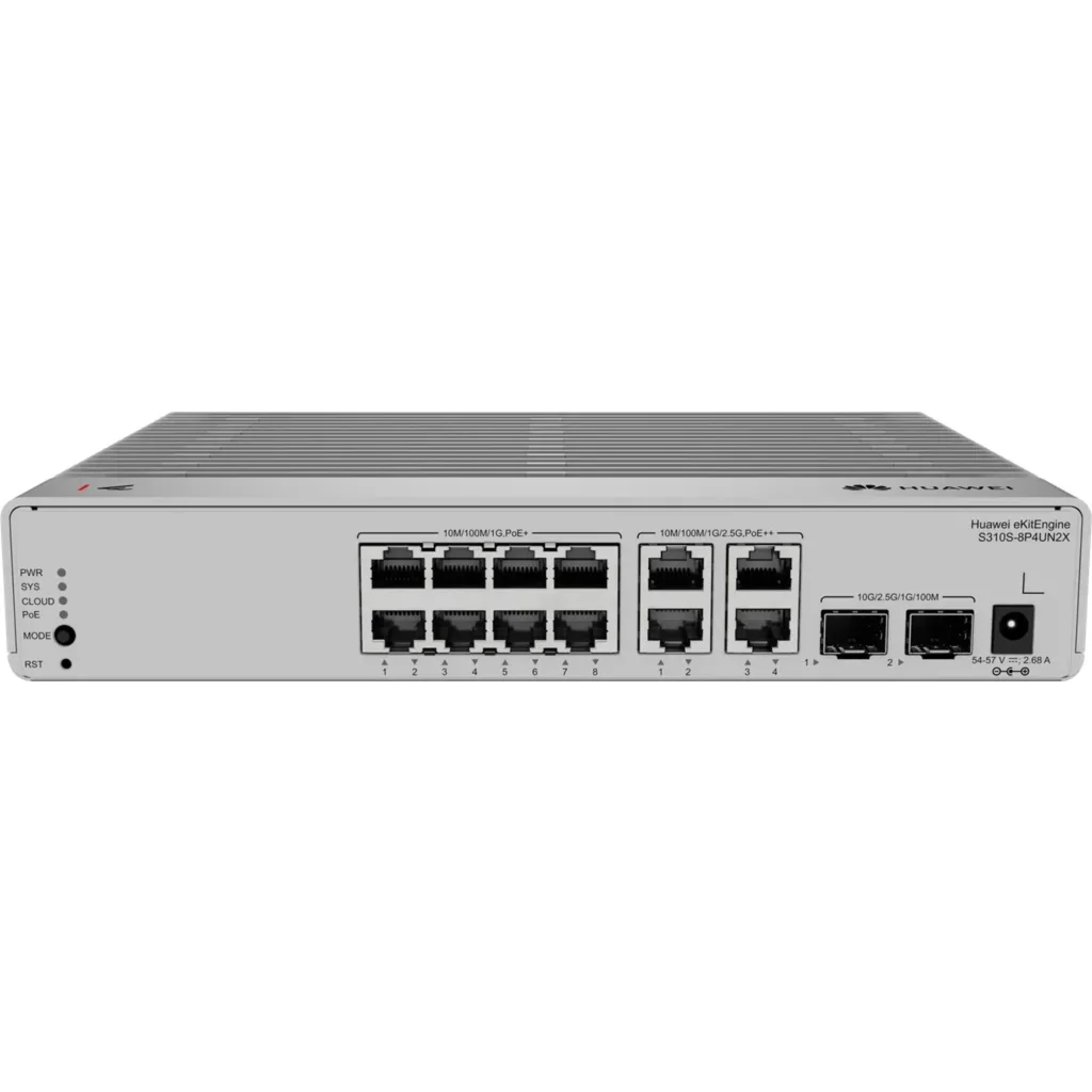 Imagen 2 de Switch Huawei eKit administrable, 12 puertos RJ45 PoE (8xGigabit PoE+/4*MultiGig