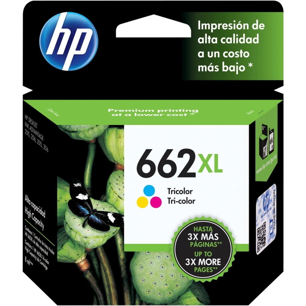 Imagen 10 de Cartridge HP 662XL Tricolor Tinta para Imp DeskJet 1015/1515/2510/264, 300Pág 8m