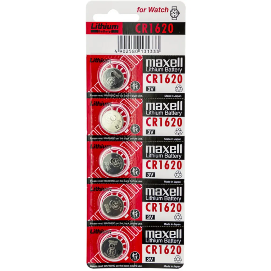 BLISTER 5 PILAS LITIO 3V MAXELL CR1620