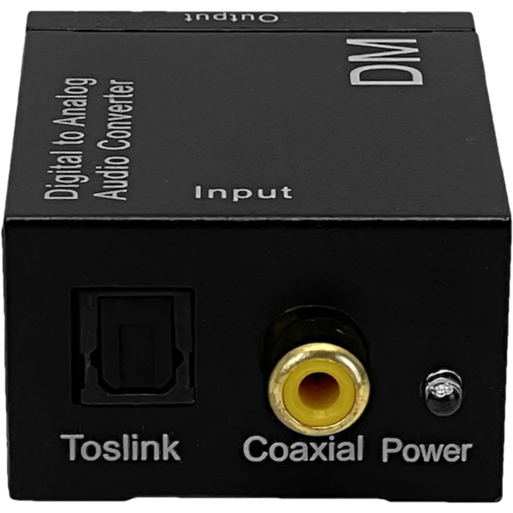 Imagen 5 de Convertidor Audio Optico-Toslink/Coaxial a 2-RCA-H 51x42x26mm req5V