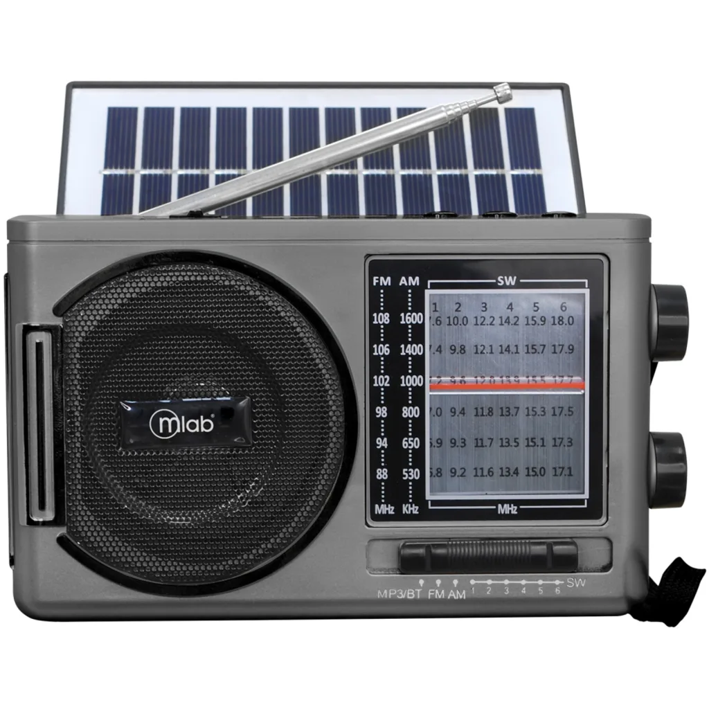 MLAB RADIO RETRO SOLAR SUNSHINE-LIGHT GRAY