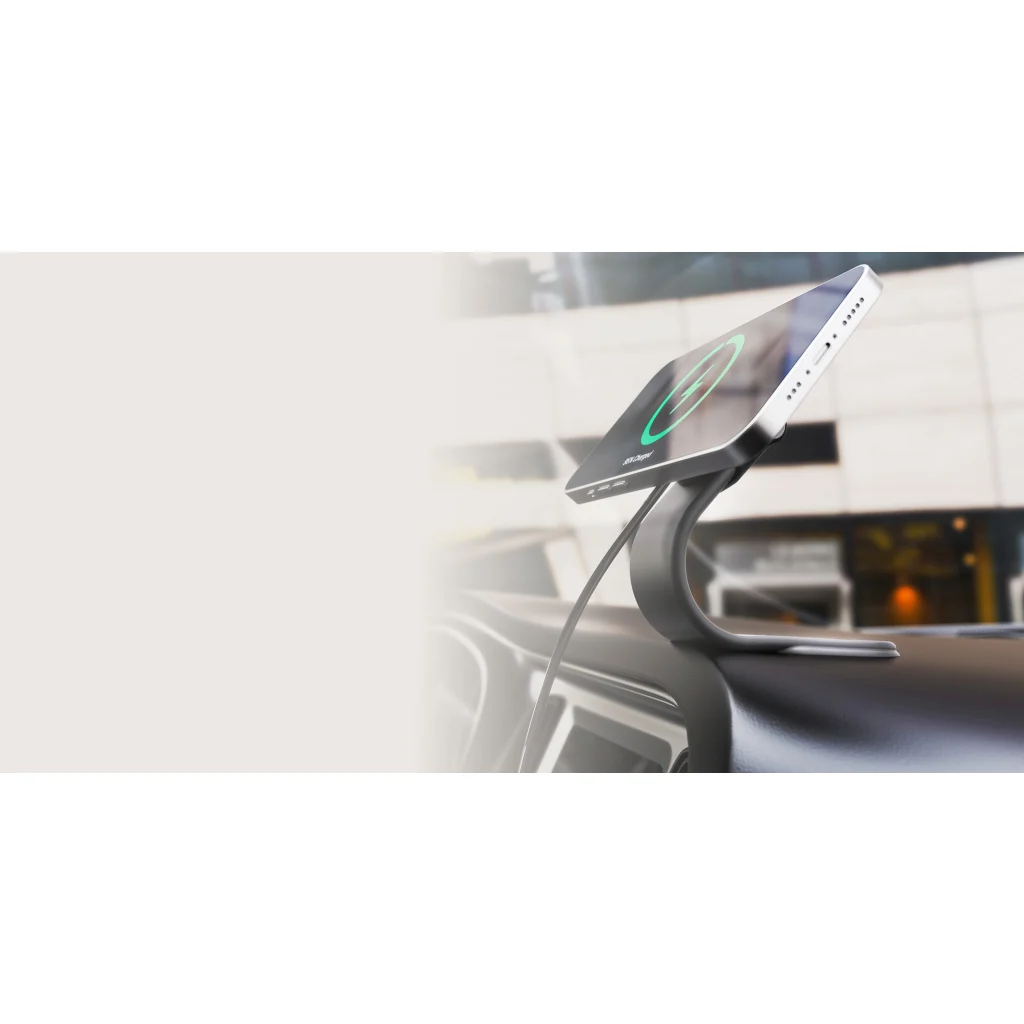 Imagen 9 de Klip Xtreme - Car wireless charging holder - 15 Watt - 24 pin USB-C - Cellular phone / Wireless earbuds / Apple AirPods / Apple Watch - Wireless - Para Smartphones - Foldable Velcro