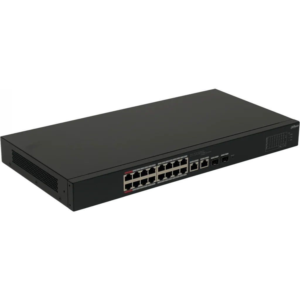 Imagen 1 de DAHUA 16-100-POE+AF/AT/BT 2-1000 2-SFP 190W-TOT CONSOLE SWITCH RACK